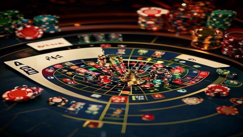 Bàn Baccarat trực tuyến với hai cửa cược Player và Banker